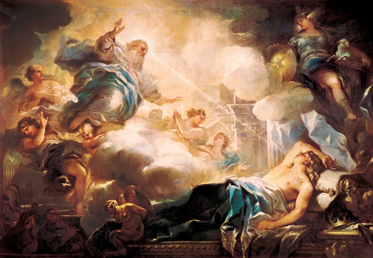 Drømmen om kong Salomon, ca. 1693 (olje på lerret) av Luca Giordano