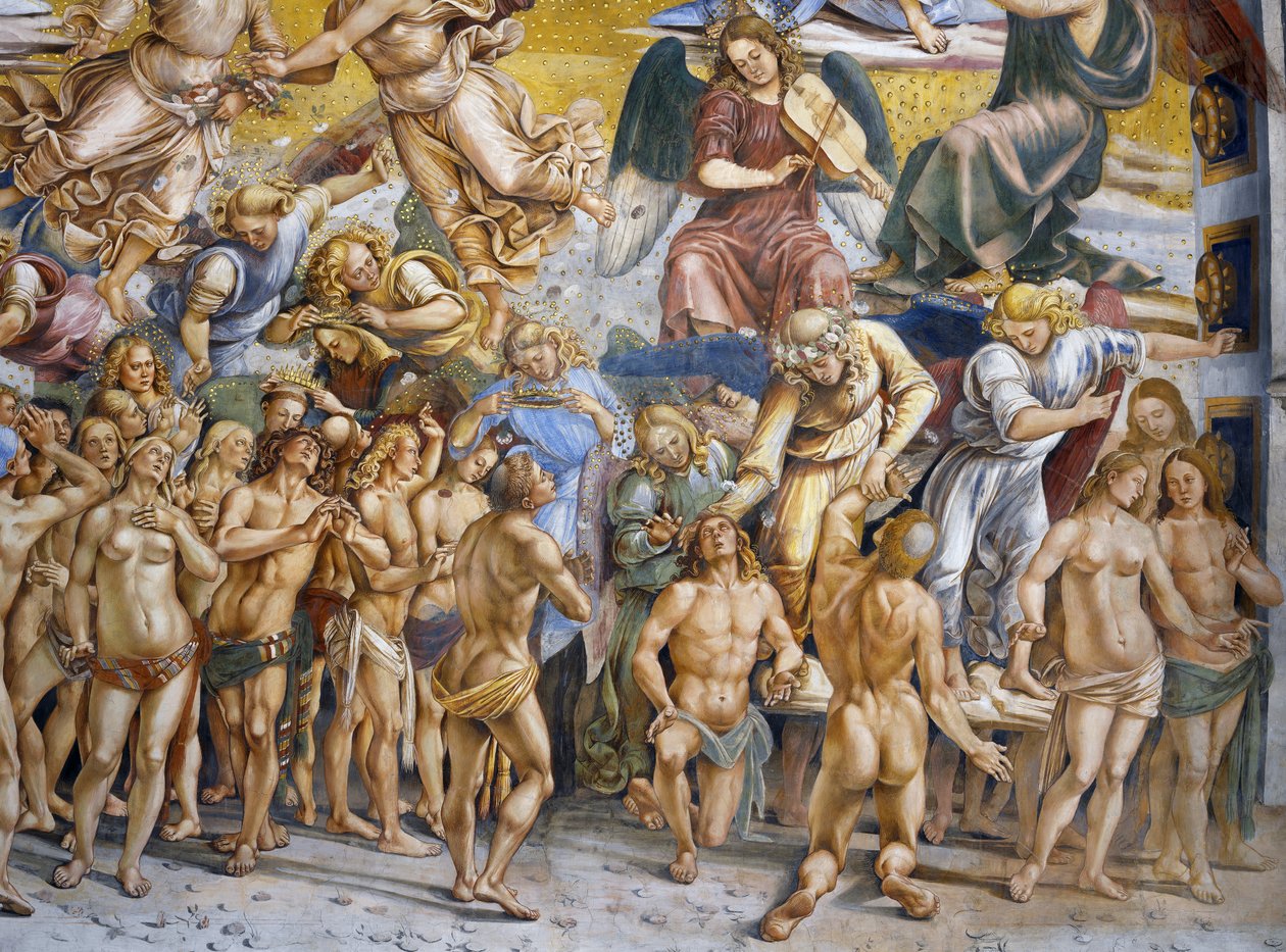 Velsignet i paradis, fra freskomalerisyklusen Last Judgment av Luca Signorelli