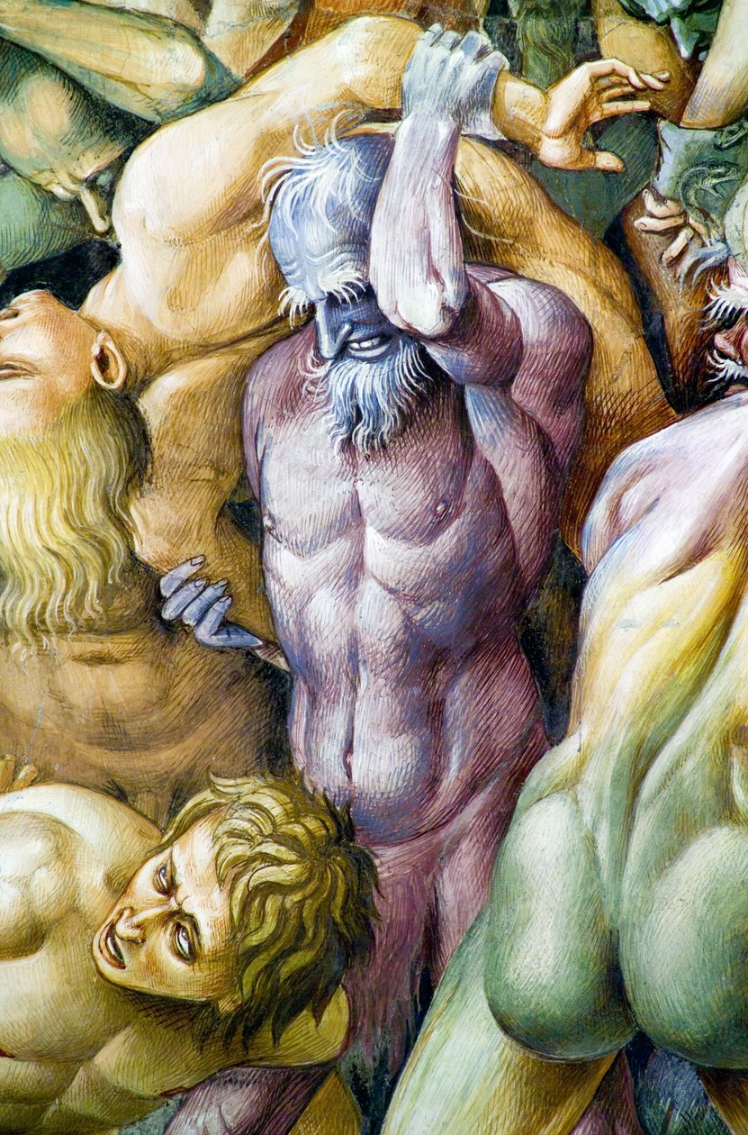 Damned in hell, fra Last Judgment fresco cycle av Luca Signorelli