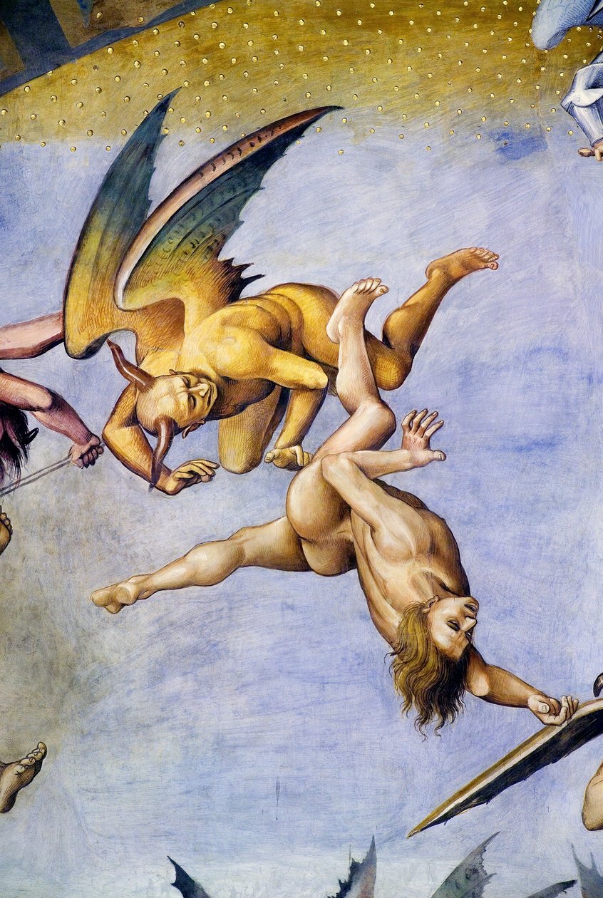 Damned in hell, fra Last Judgment fresco cycle av Luca Signorelli