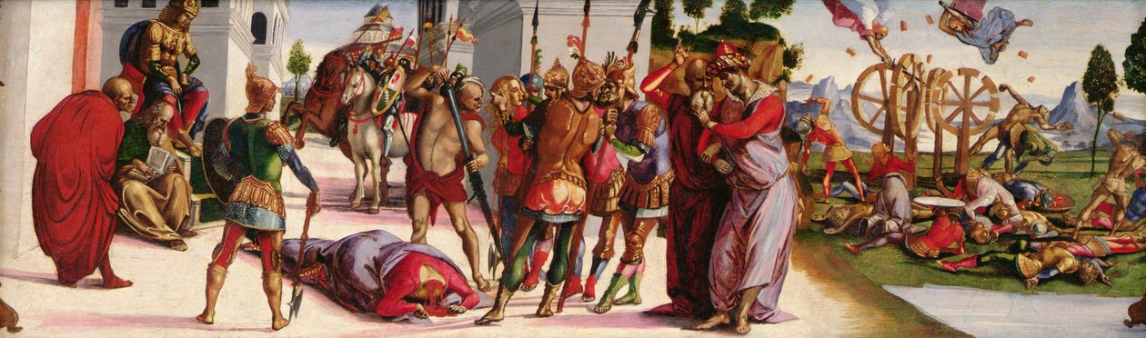 Martyrdommen til St. Katarina av Alexandria, ca. 1498 av Luca Signorelli