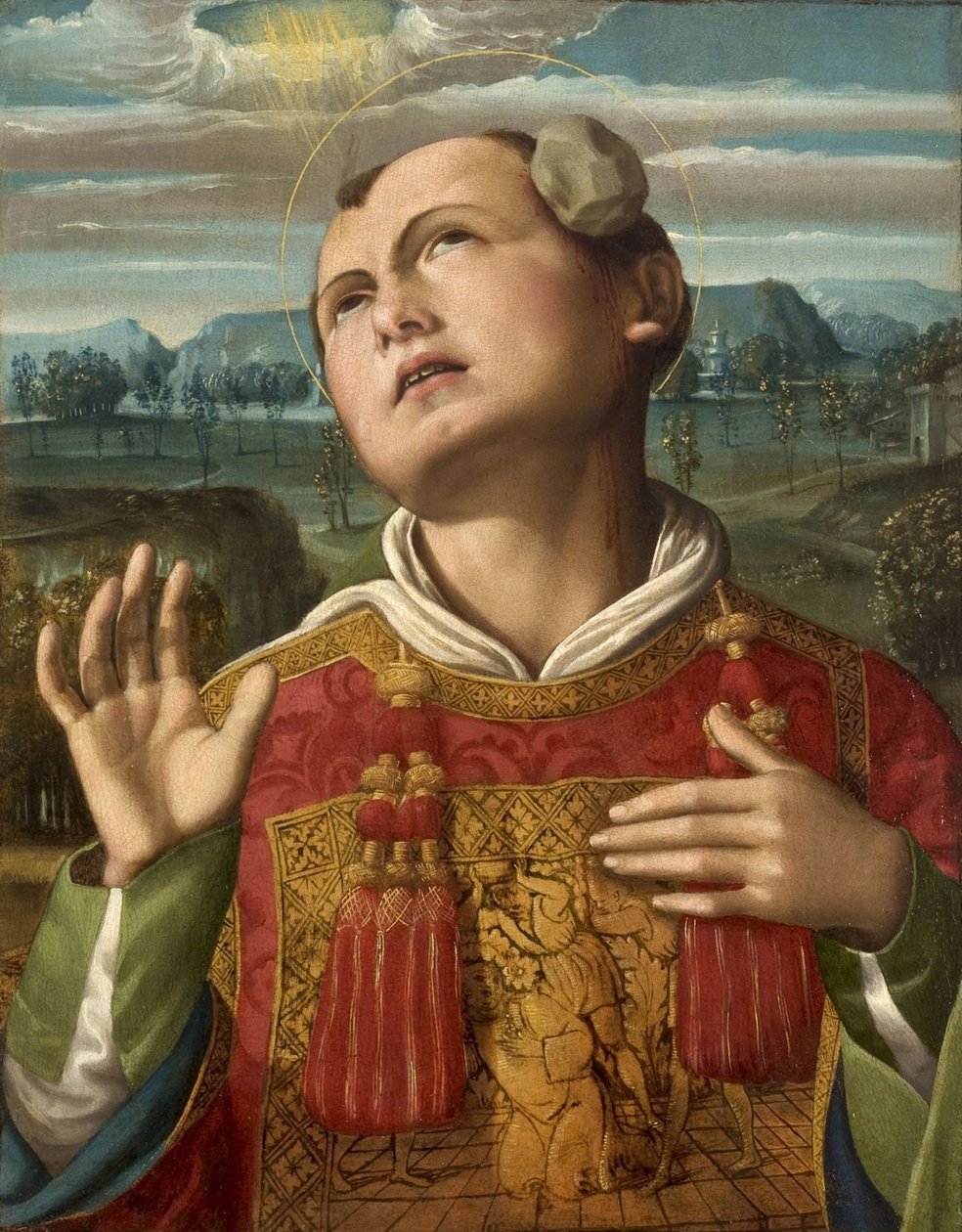 Steiningen av Saint Stephen, 1500-1505. av Luca Signorelli