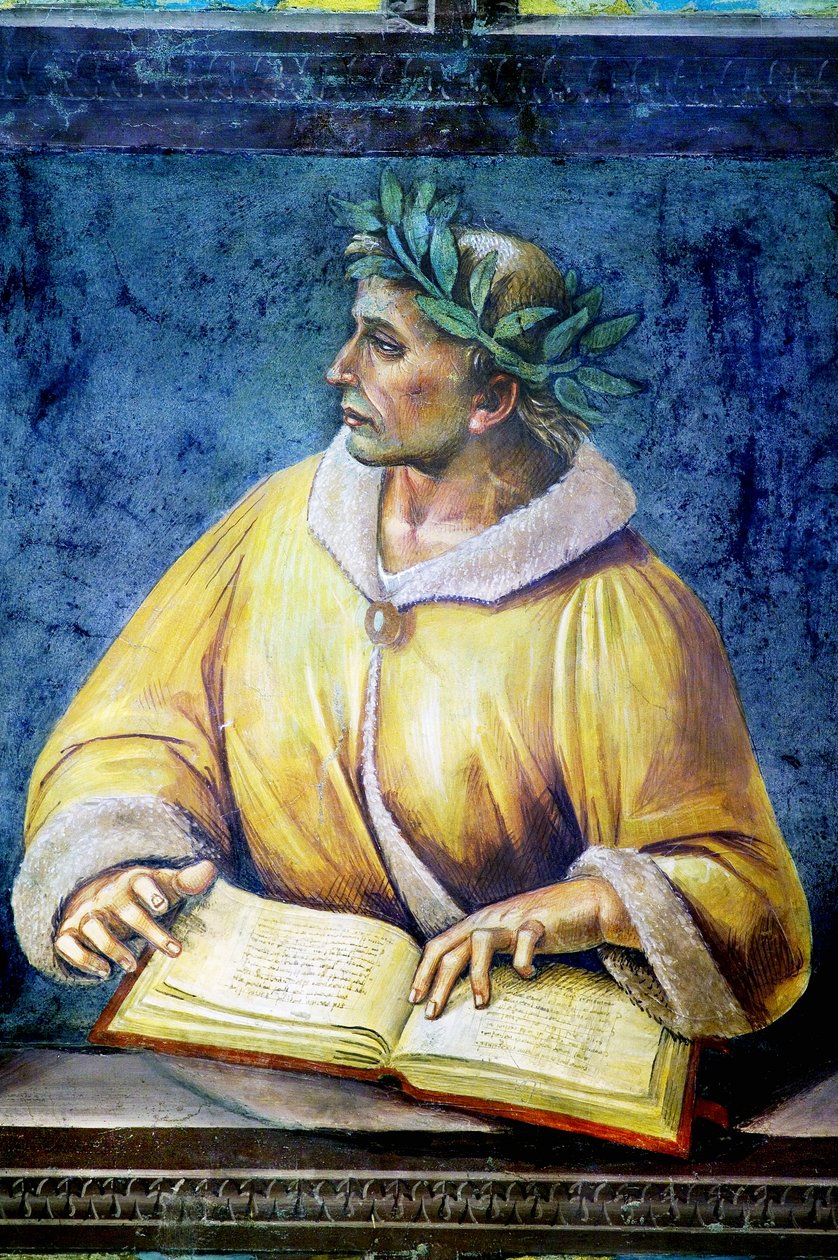 Virgil, portrett fra Illustrious people cycle av Luca Signorelli