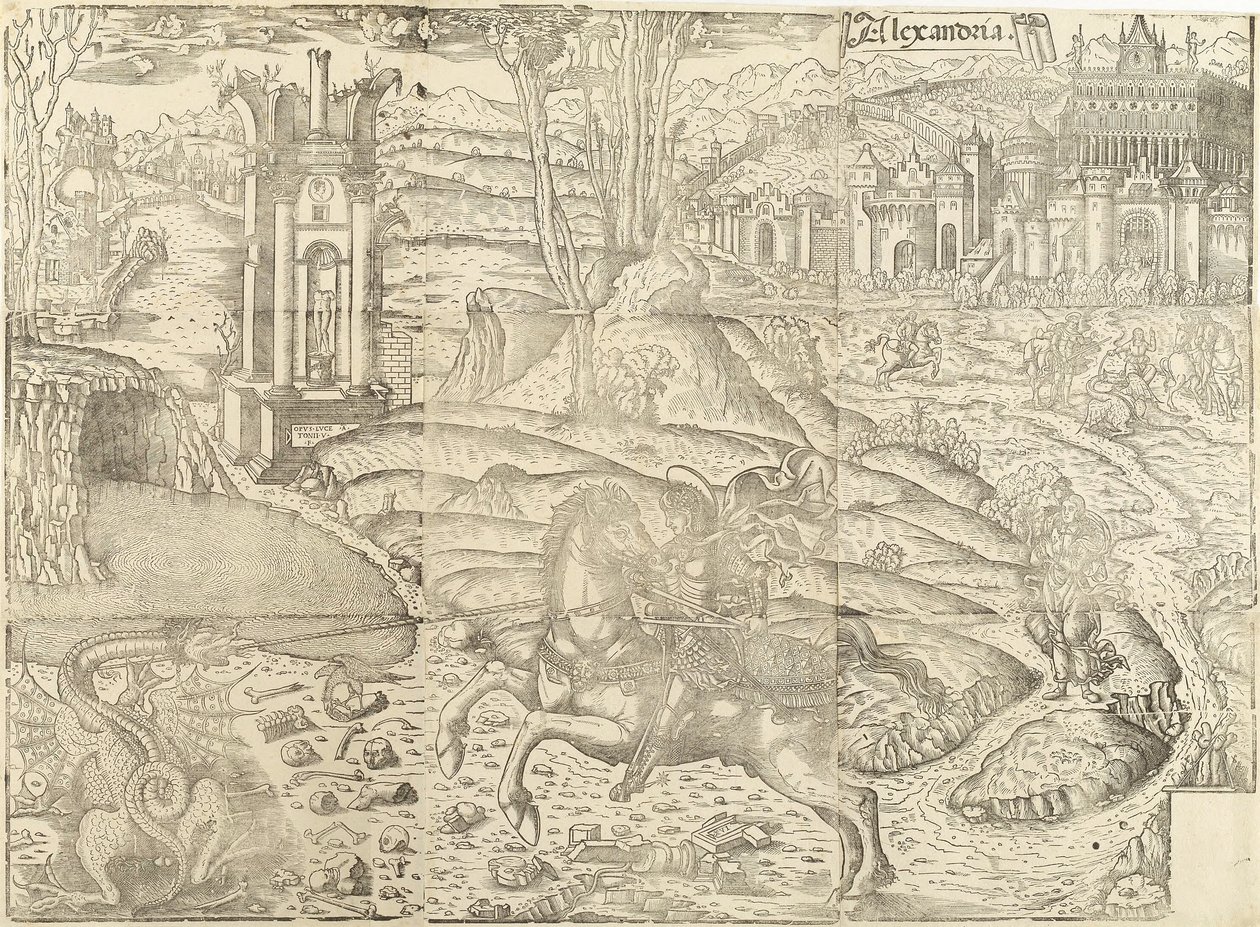 St George og dragen av Lucantonio degli Uberti