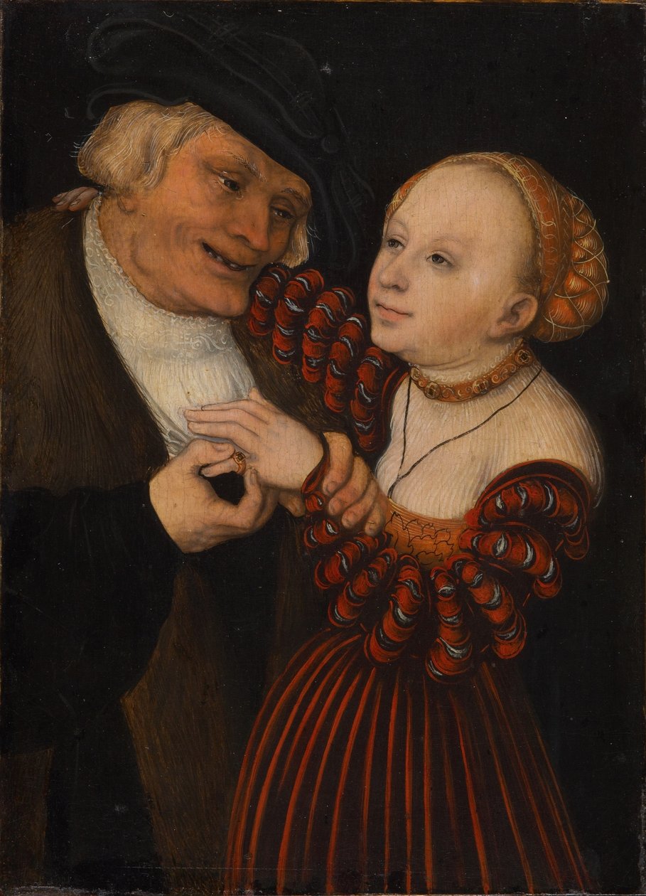 Gammel mann og jente av Lucas Cranach the Elder