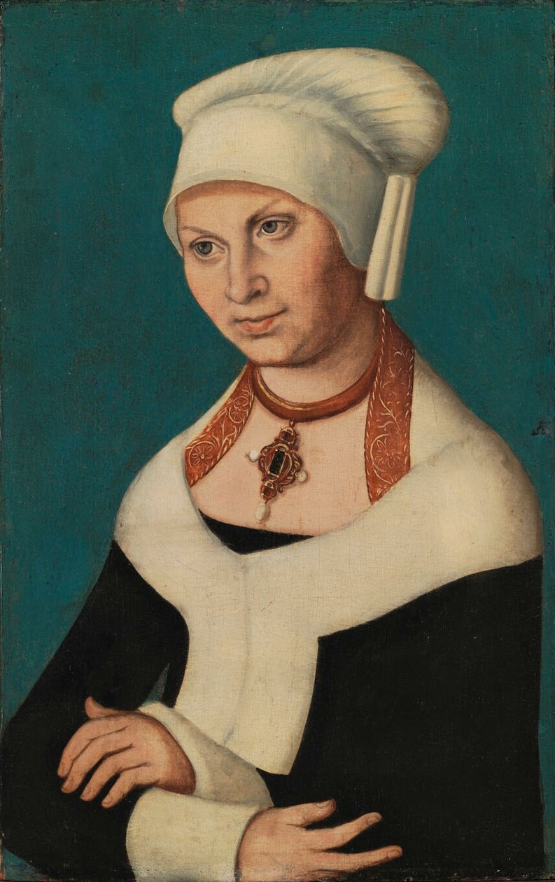 Portrett av Barbara av Sachsen av Lucas Cranach the Elder