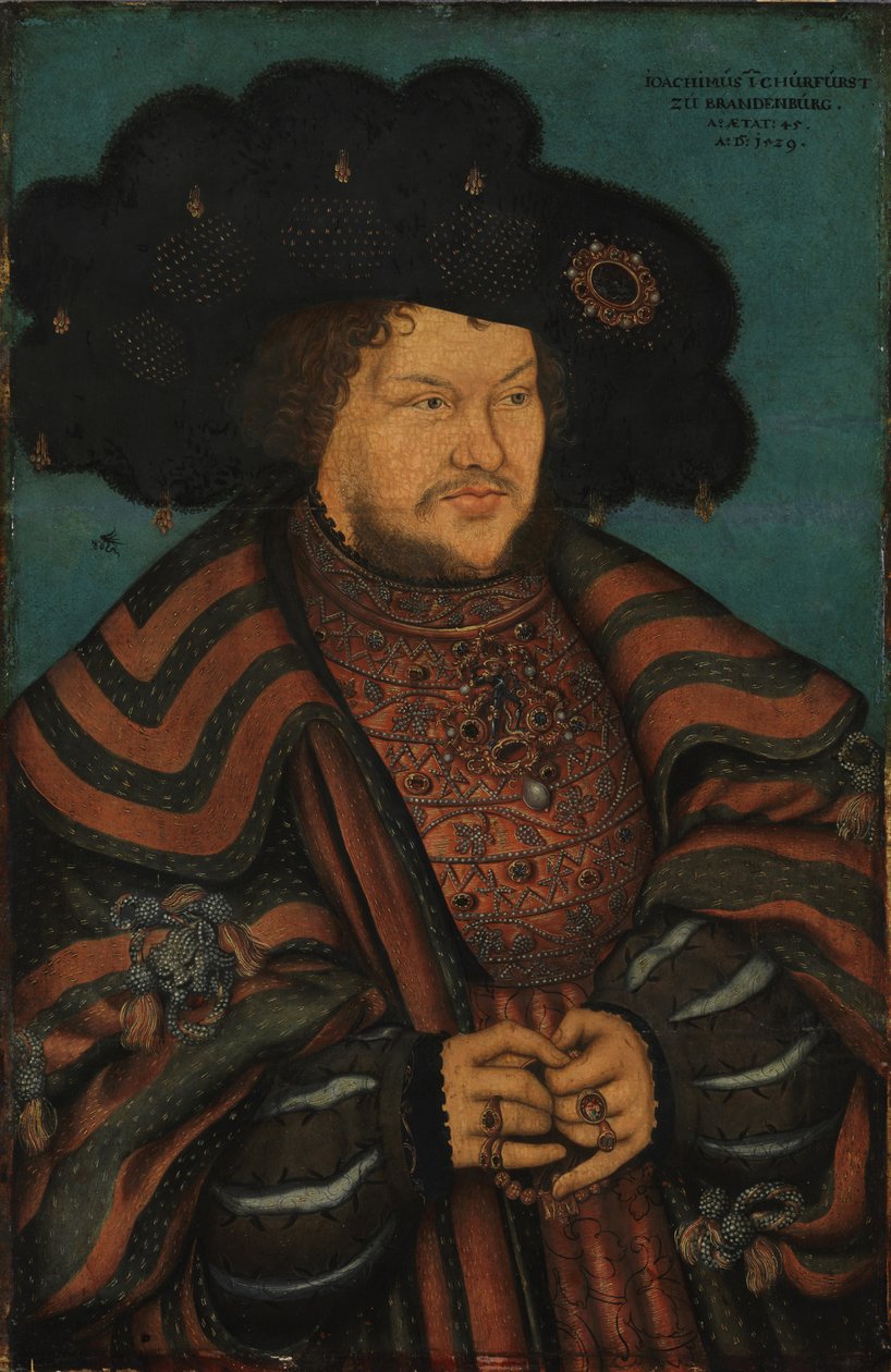 Portrett av kurfyrsten Joachim I Nestor av Brandenburg av Lucas Cranach the Elder