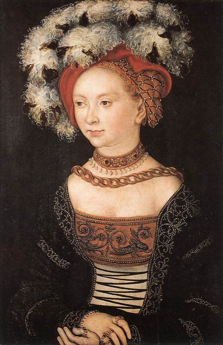 Portrett av en ung kvinne av Lucas Cranach the Elder