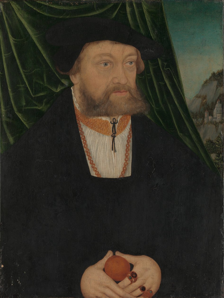 Portrett av en mann, 1538 av Lucas Cranach the Elder