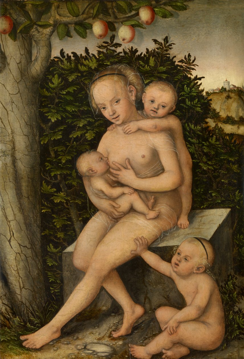 Caritas av Lucas Cranach the Elder