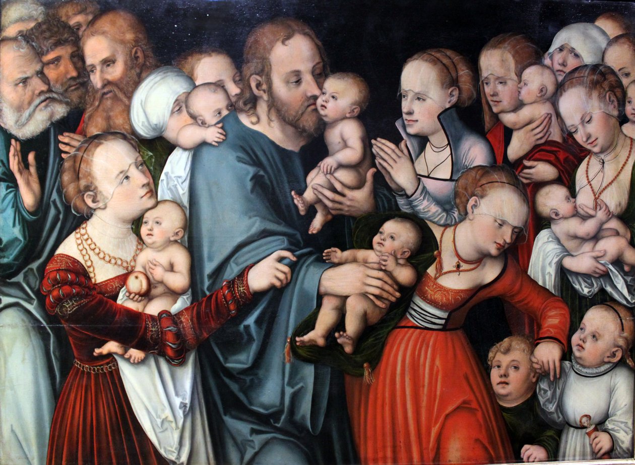 Kristus velsigne barna av Lucas Cranach the Elder