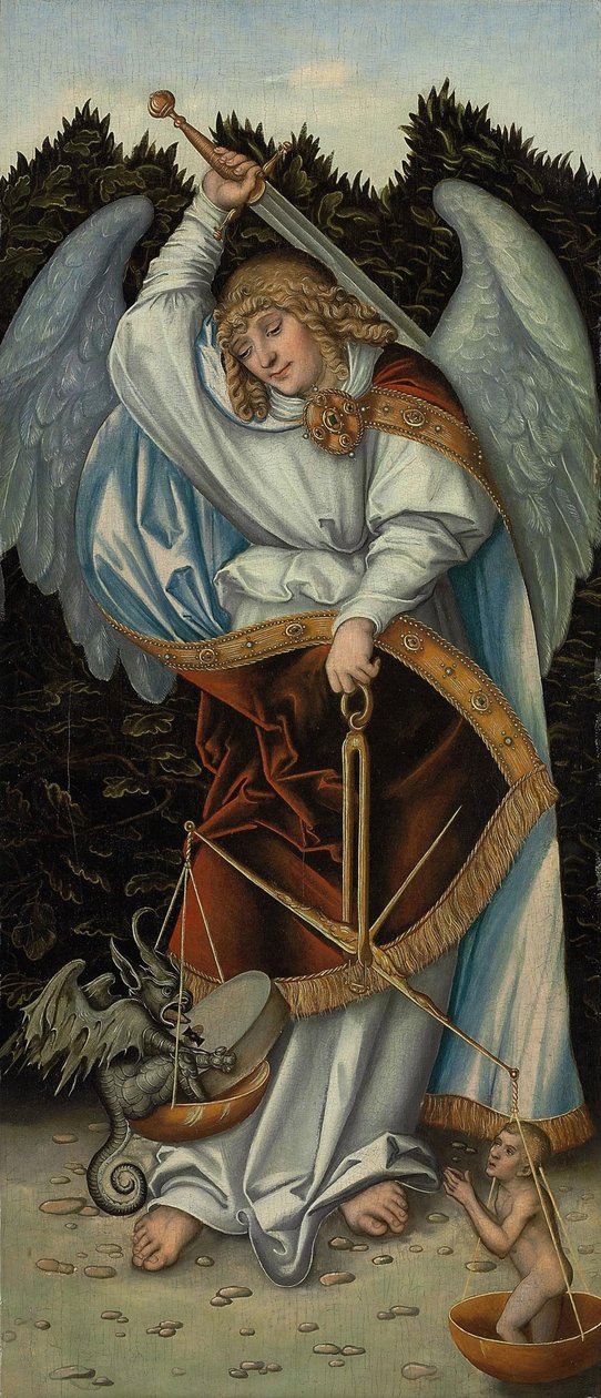 erkeengelen Michael av Lucas Cranach the Elder