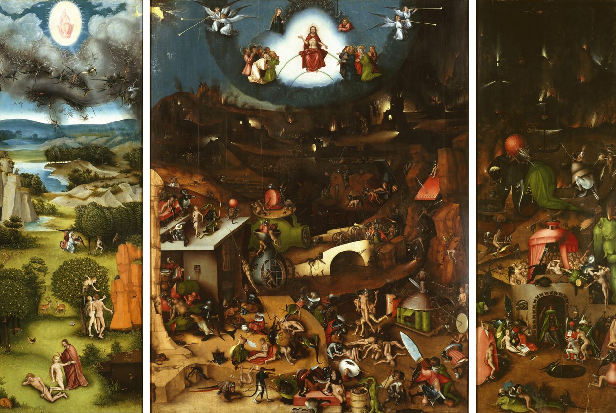 Vinget alter med den siste dommen av Lucas Cranach the Elder