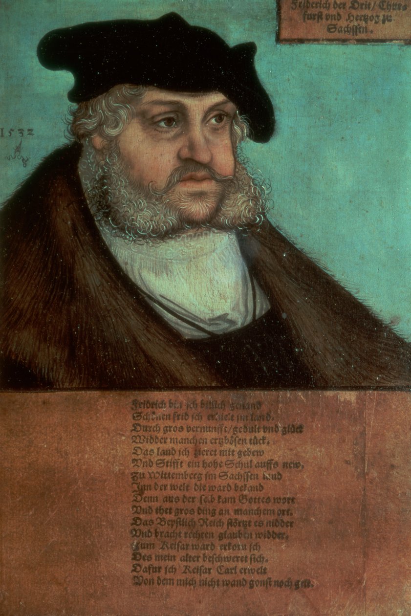 Friedrich III, den vise, kurfyrst av Sachsen av Lucas Cranach the Elder