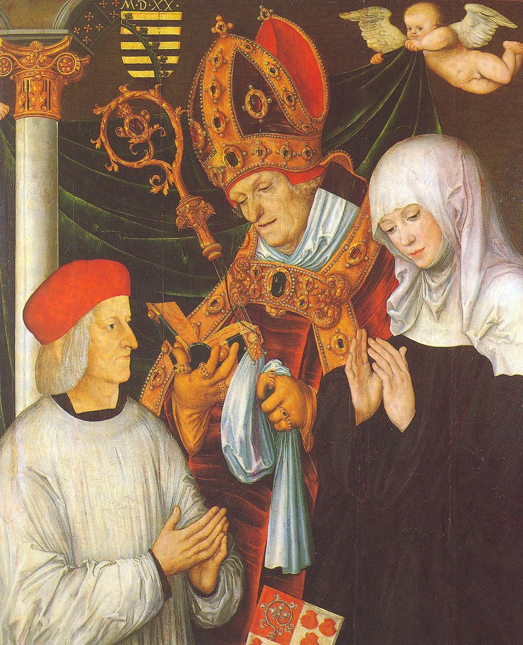 Gabriel von Eyb, biskop av Eichstätt, med hll. Willibald og Walburga av Lucas Cranach the Elder