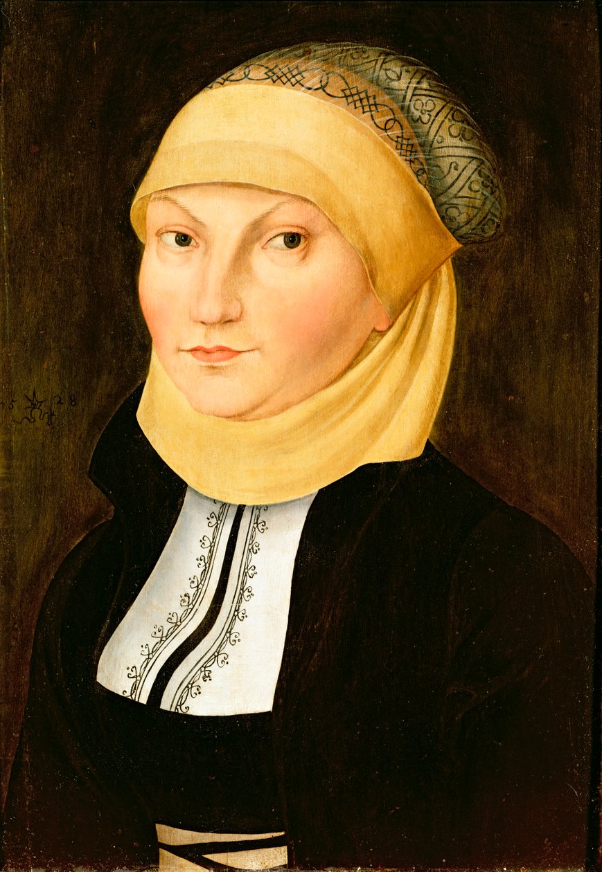 Katharina Luther (nee von Bora), 1528 av Lucas Cranach the Elder