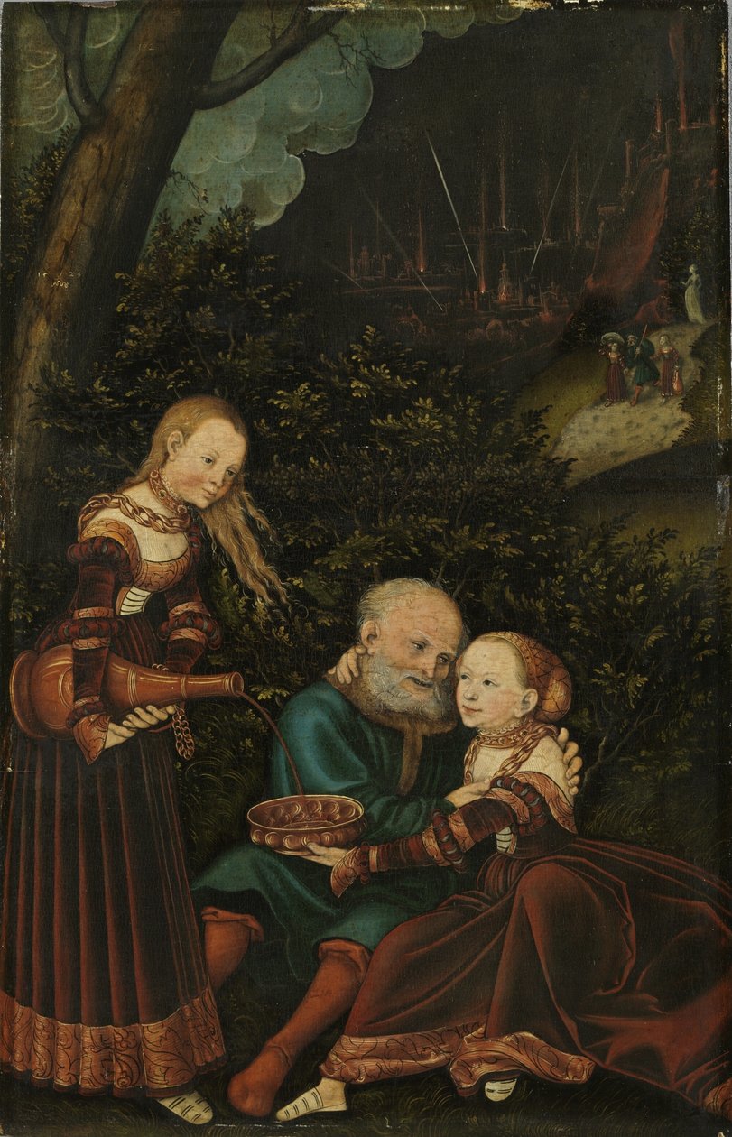 Lot og døtrene hans av Lucas Cranach the Elder