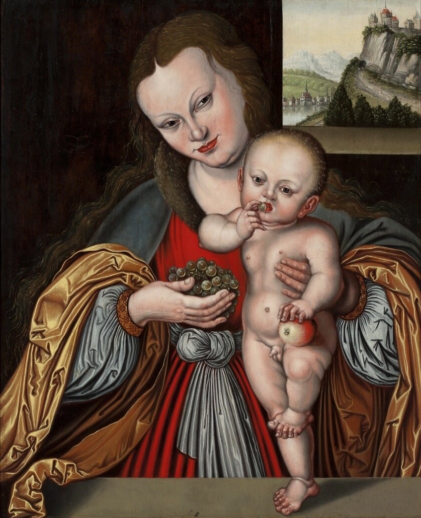 Madonna og barn av Lucas Cranach the Elder