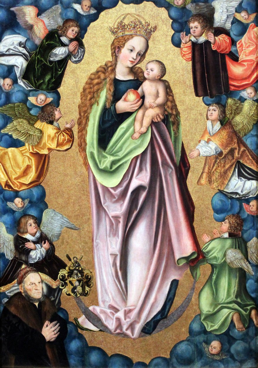Madonna på halvmånen av Lucas Cranach the Elder