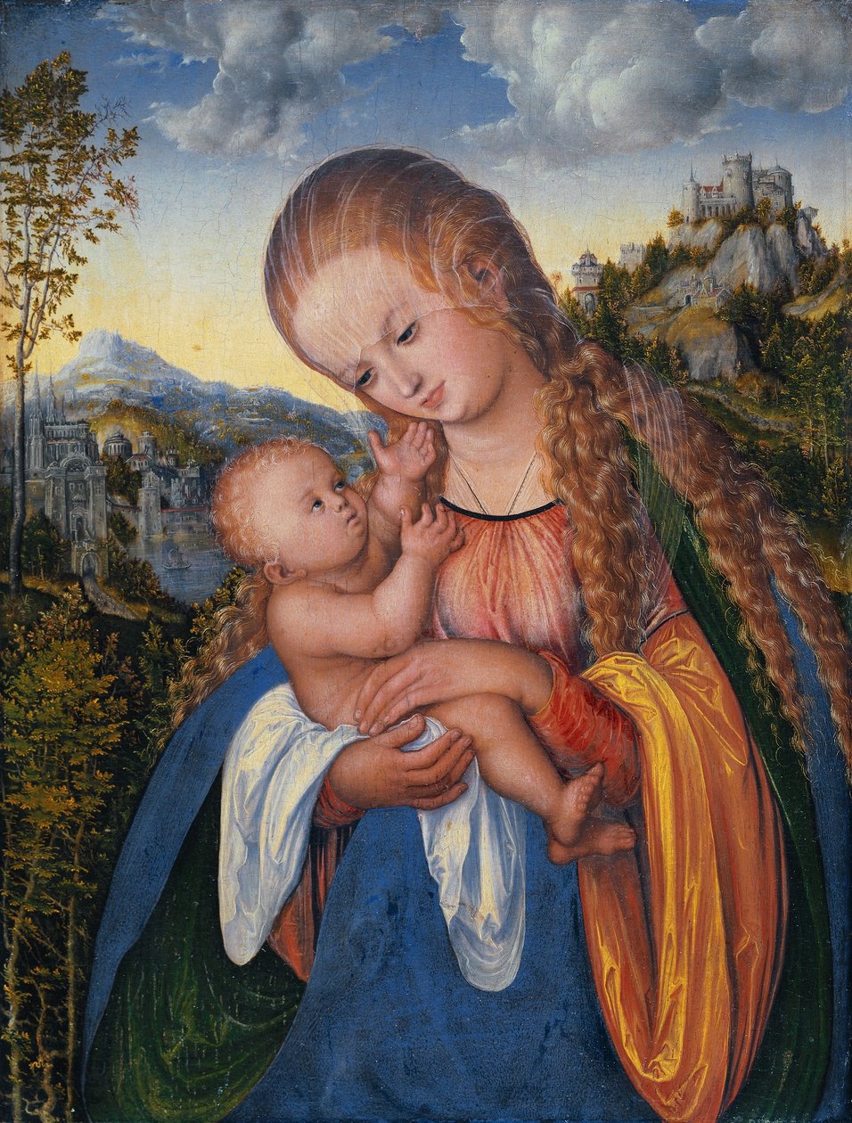 Madonna og Child av Lucas Cranach the Elder