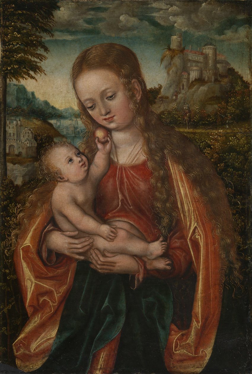 Madonna og Child av Lucas Cranach the Elder