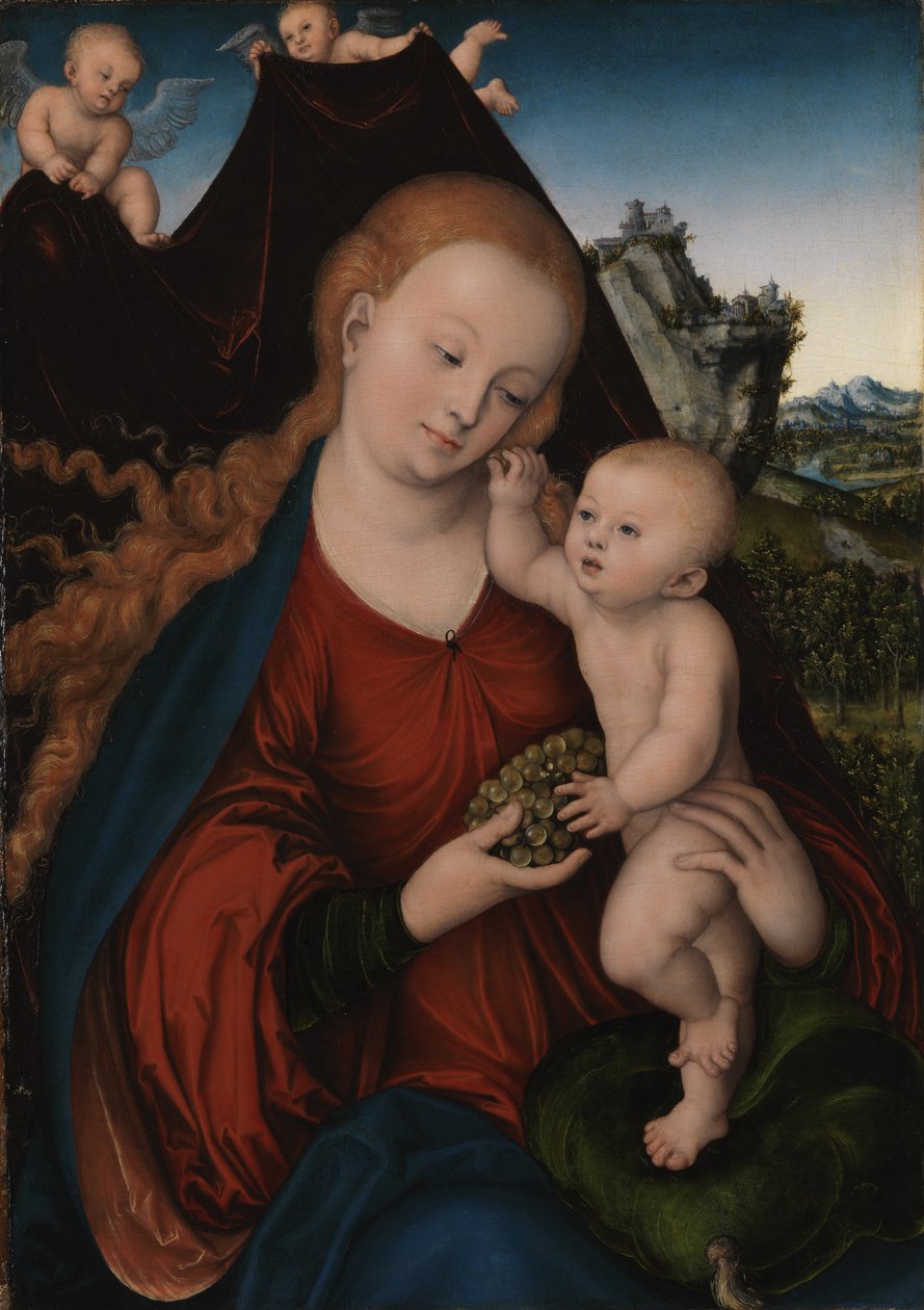 Madonna og Child av Lucas Cranach the Elder