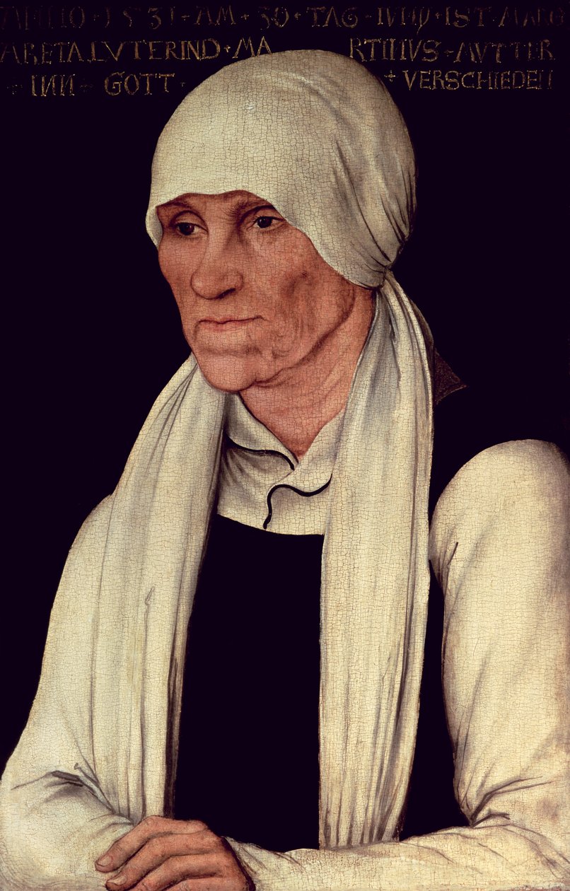 Margarethe Luther (ca. 1463-1531), mor til Martin Luther av Lucas Cranach the Elder