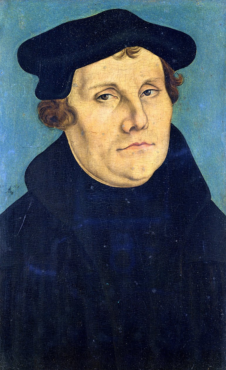 Portrett av Martin Luther (1483-1546) 1529 av Lucas Cranach the Elder