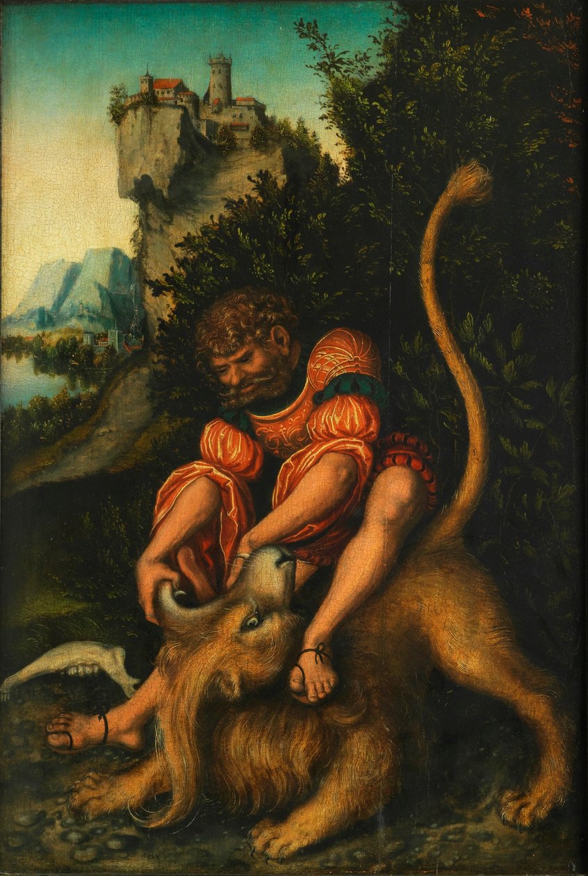 Samsons kjemper med løven Samson kjemper med løven av Lucas Cranach the Elder