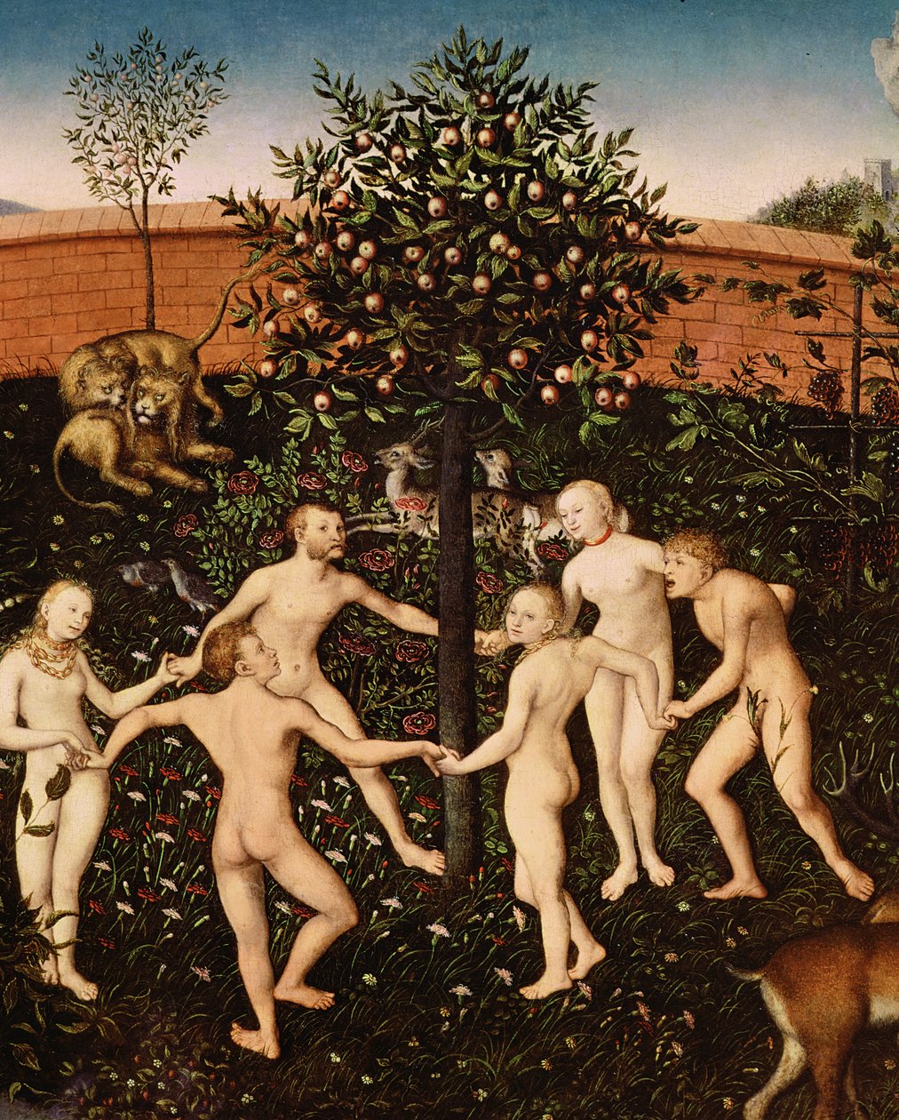 The Golden Age, 1530 (detalj av 173761) av Lucas Cranach the Elder