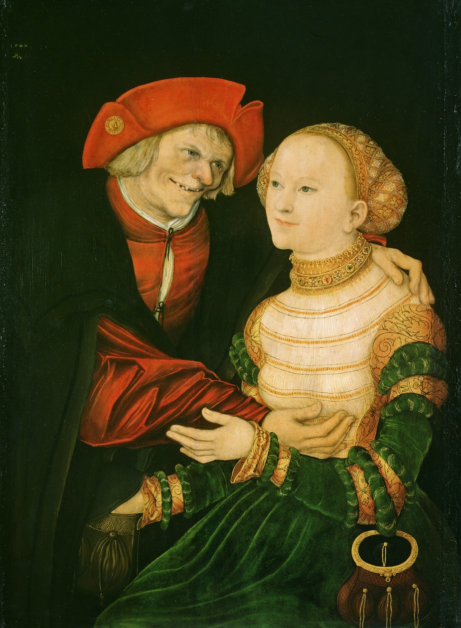 The Ill-Matched Couple, 1522 av Lucas Cranach the Elder