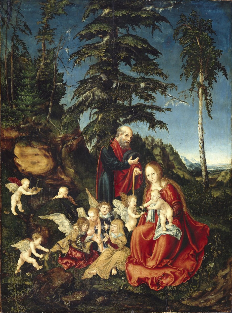 Resten på flyet til Egypt av Lucas Cranach the Elder