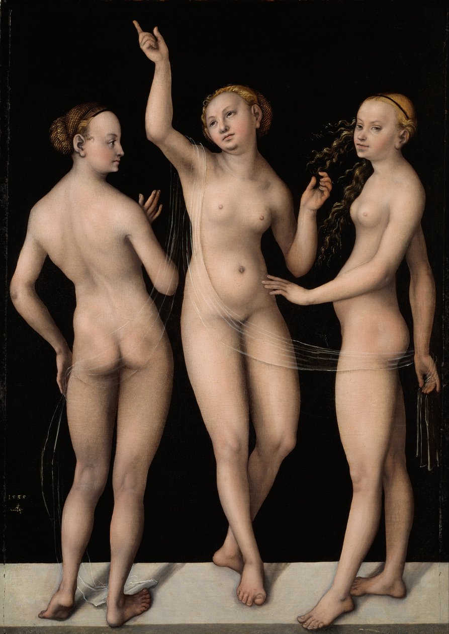De tre nådene av Lucas Cranach the Elder