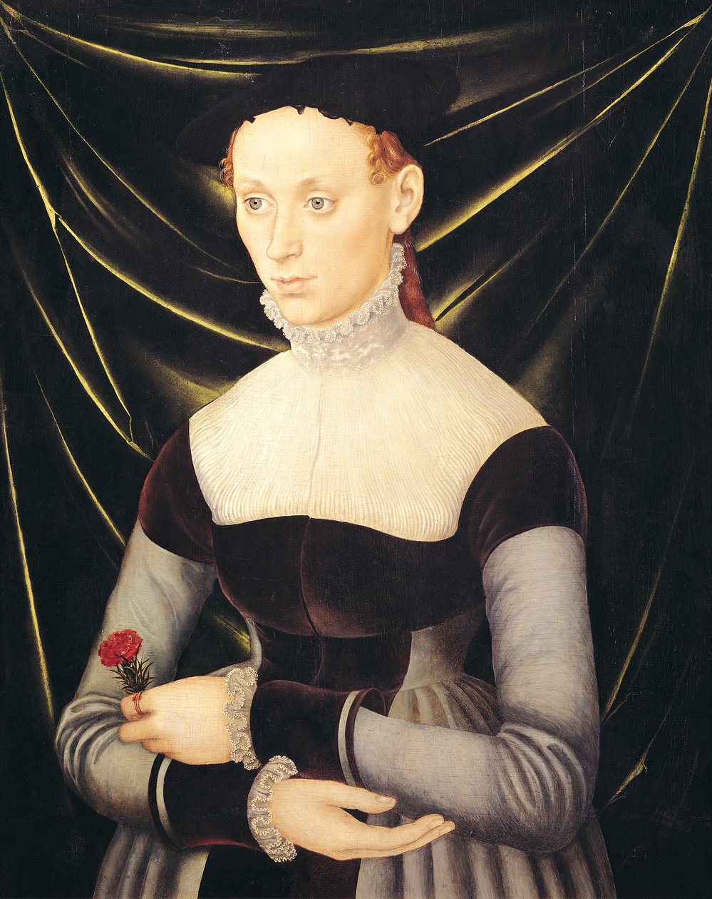 Kvinne med en nellik av Lucas Cranach the Elder
