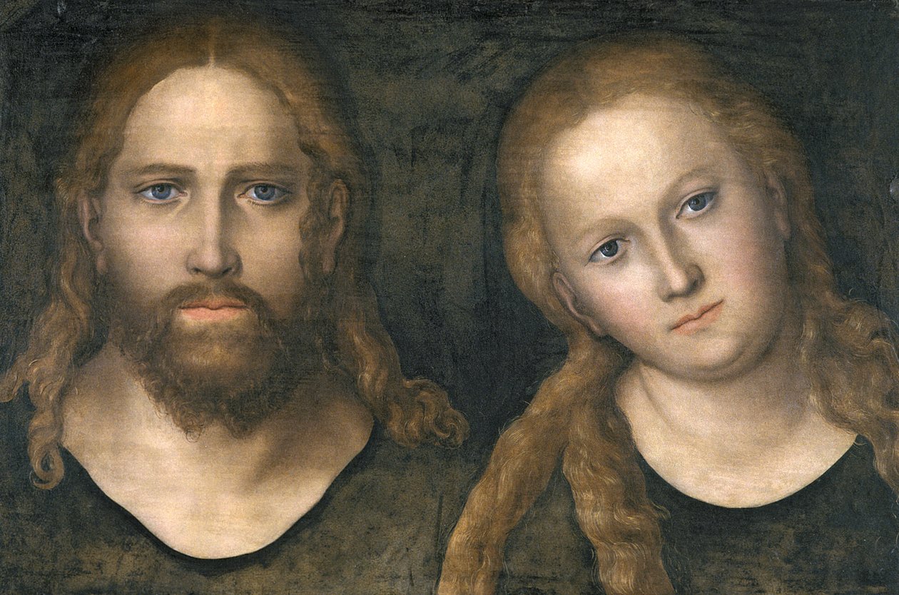 Kristus og Maria, 1516-20 av Lucas Cranach the Elder