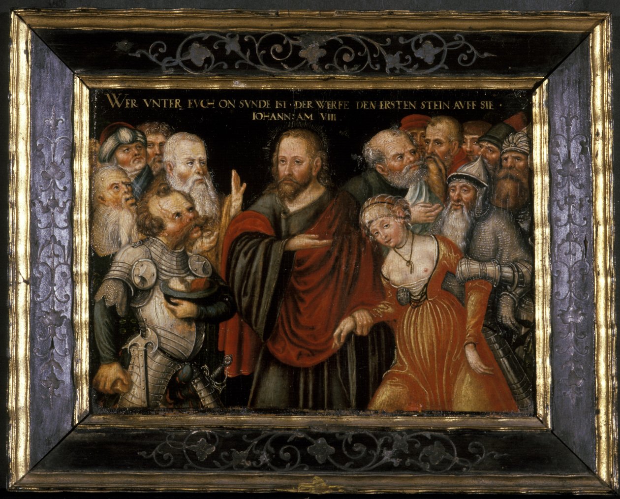 Kristus og utroskapen, ca. 1540-50 av Lucas Cranach the Elder