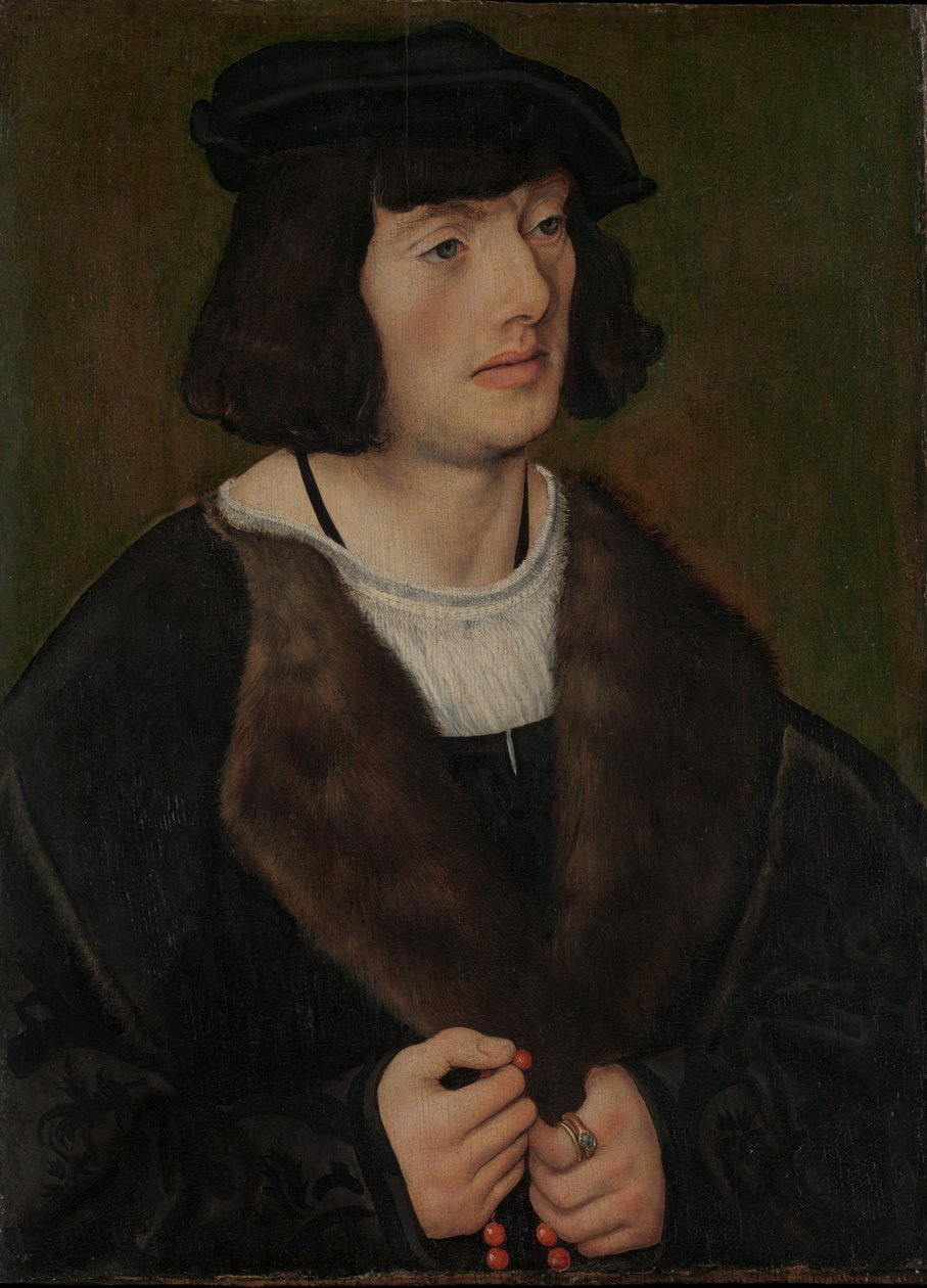 Portrett av en mann med rosenkrans, ca. 1508 av Lucas Cranach the Elder