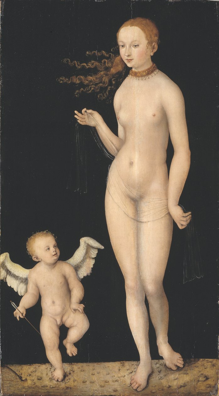 Venus og Amor, ca. 1520-25 av Lucas Cranach the Elder
