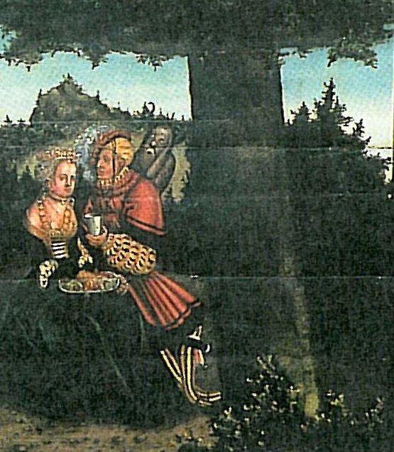 Det ti bud syvende bud detalj av Lucas Cranach the Elder