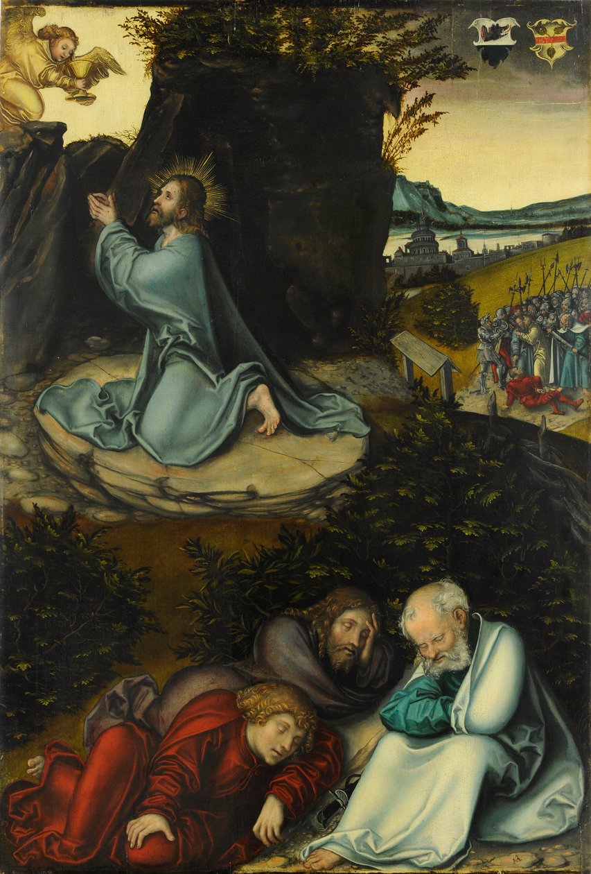 Hagen til Getsemane / Kristus på Oljeberget av Lucas Cranach the Elder