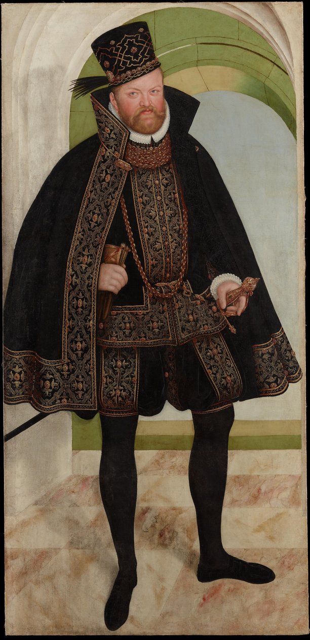 August, kurfyrste i Sachsen (1526-1586) av Lucas Cranach the Younger  