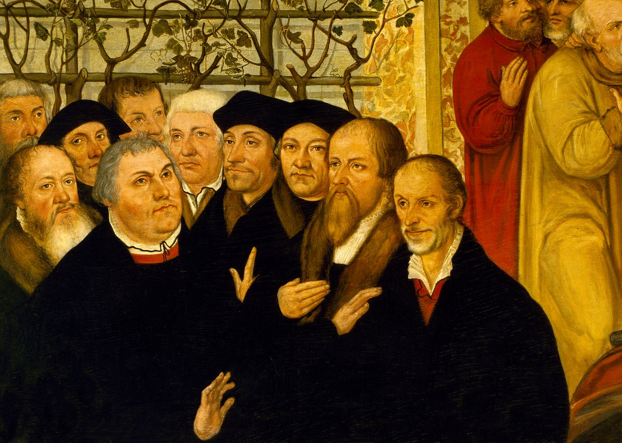 Epitafium av Meienburgs borgermester som viser reformatorgruppen med Martin Luther av Lucas Cranach the Younger