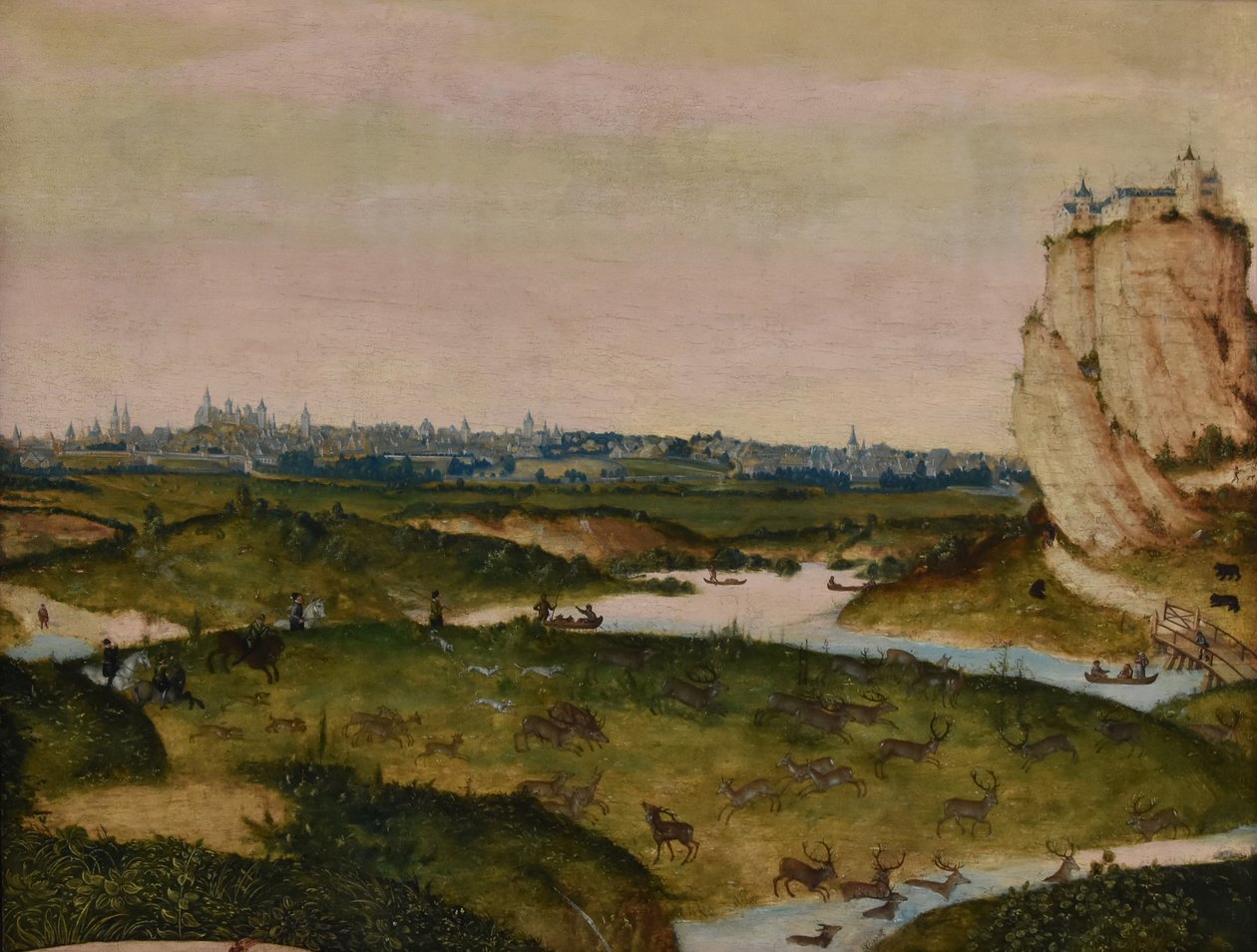 Hjortjakt av Lucas Cranach the Younger