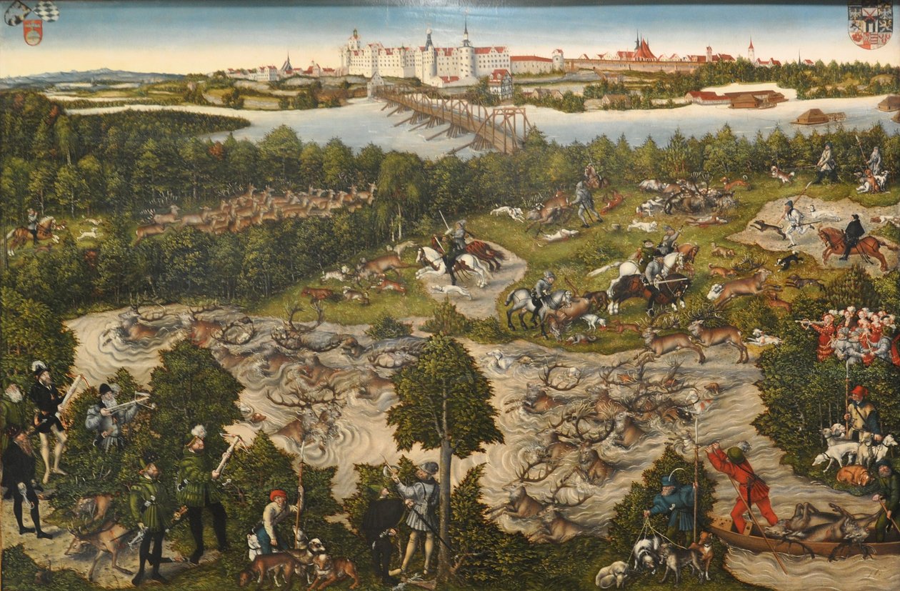 Hjortjakt etter kurfyrsten Johann Friedrich av Lucas Cranach the Younger