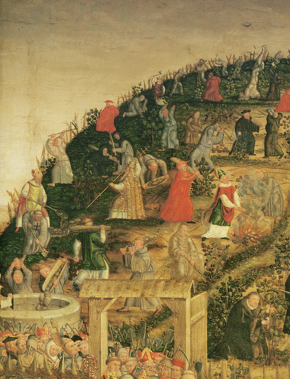 Herrens vingård, 1569 (detalj av 330498) av Lucas Cranach the Younger