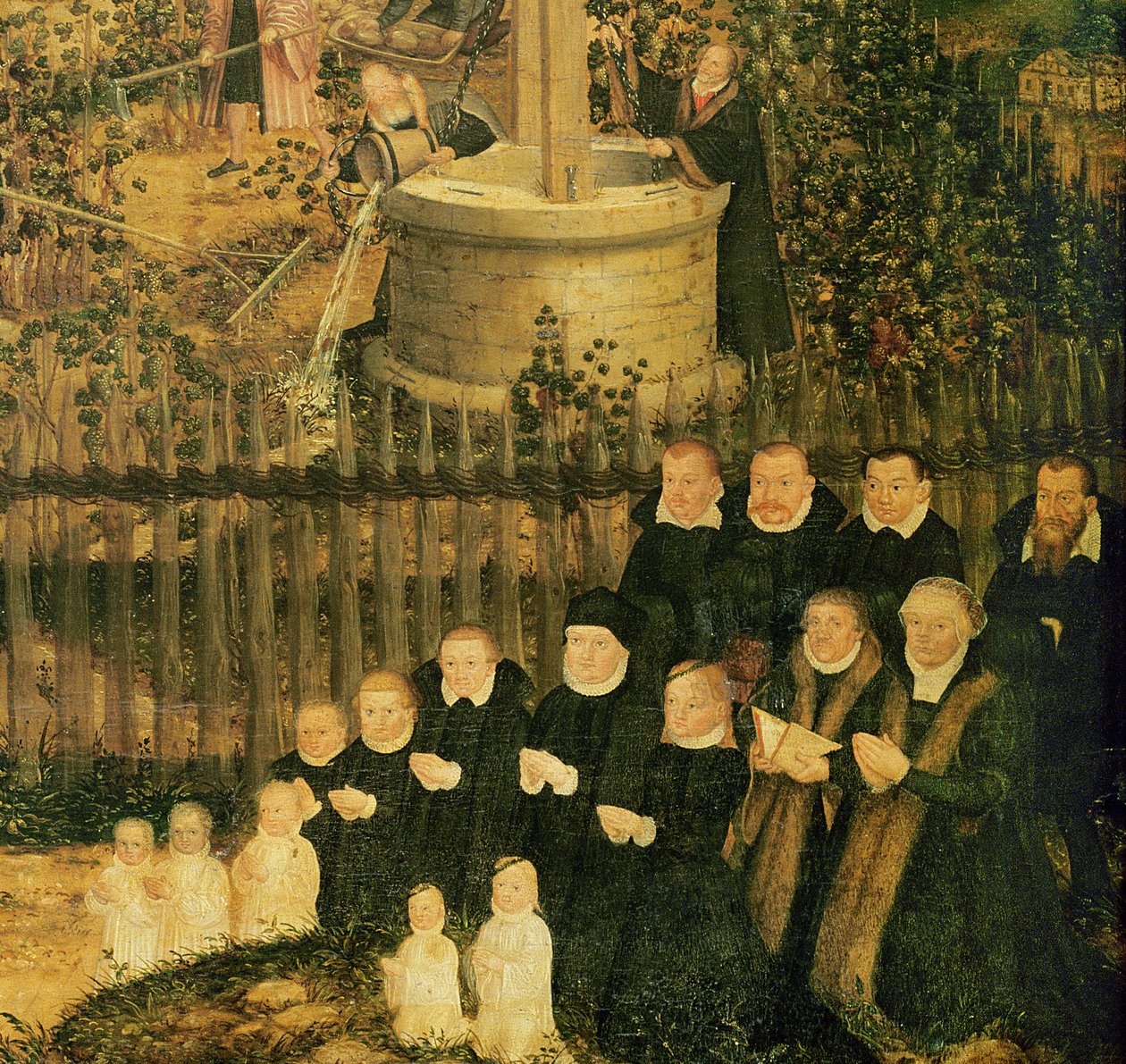 Herrens vingård, 1569 (detalj av 330498) av Lucas Cranach the Younger