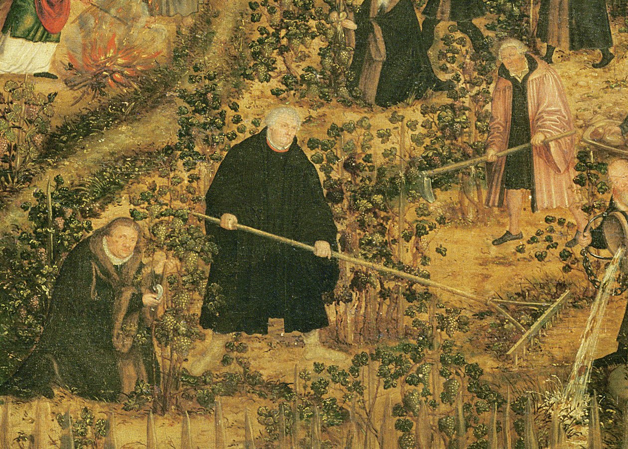 Herrens vingård, 1569 (detalj av 330498) av Lucas Cranach the Younger