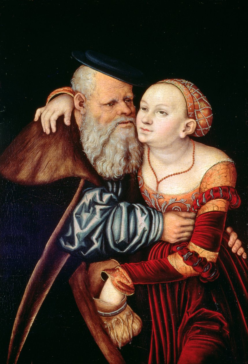Den gamle elskeren av Lucas Cranach the Elder