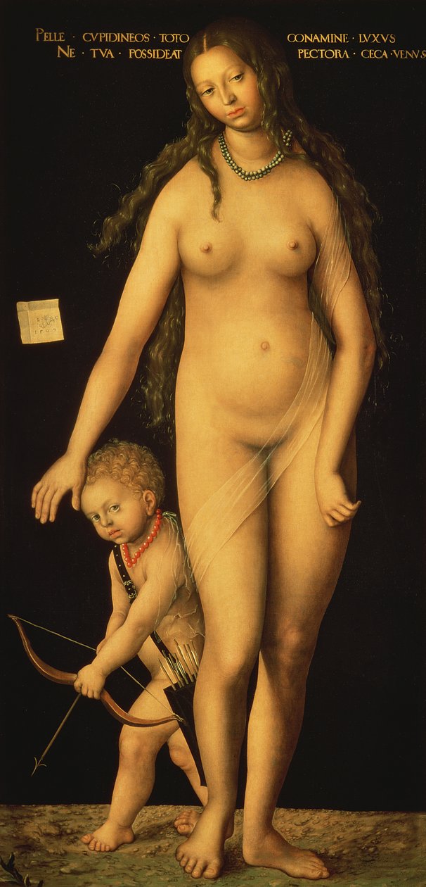 Venus og Amor, 1509 av Lucas Cranach the Elder