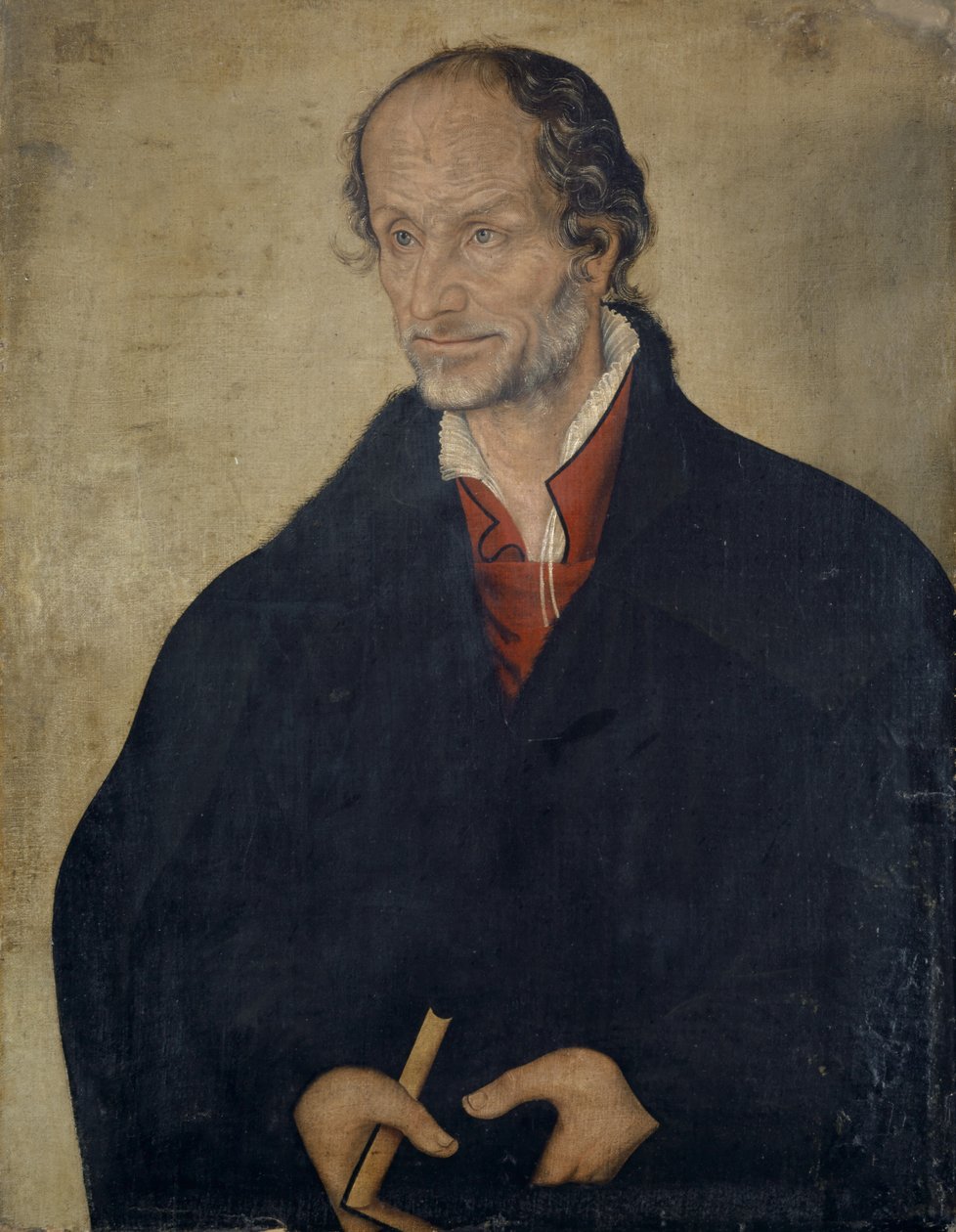 Portrett av Philipp Melanchthon, ca. 1560-80 av Lucas the Younger Cranach